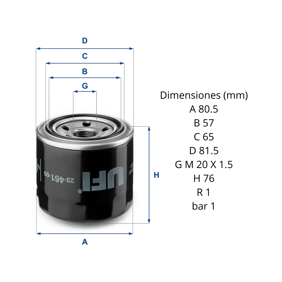 Refaccionaria Guerra Diesel | imagen de sitio - 2 Filtro Ufi 23.461.00 - Image 2
