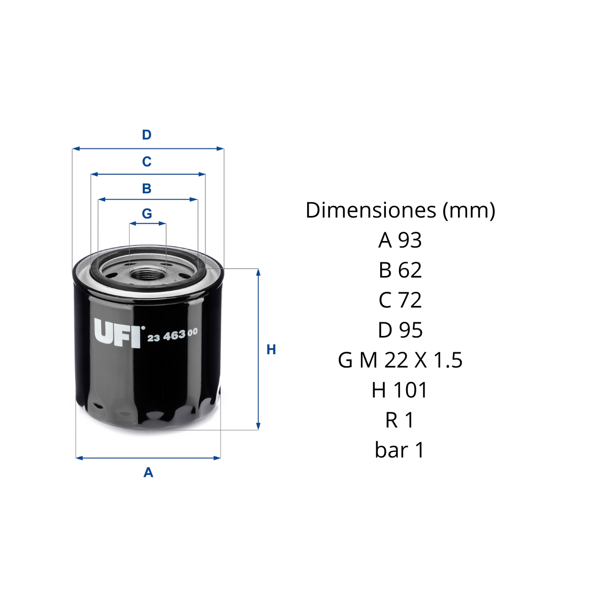 Refaccionaria Guerra Diesel | imagen de sitio - 2 Filtro Ufi 23.463.00 - Image 2