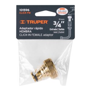 Conector 3/4 Rapido Hembra De Laton Sistema Click 101596: imagen 3