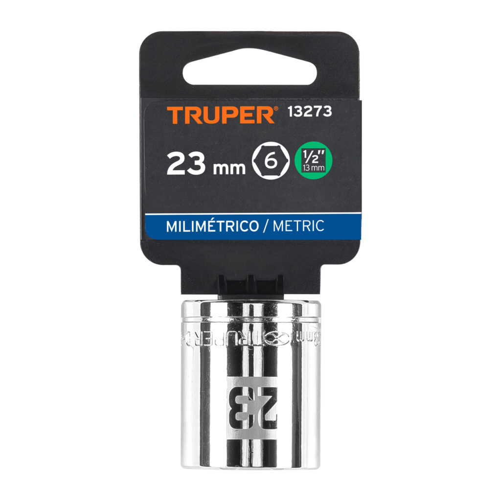 Dado 6 Puntas Cuadro 1/2 De 23Mm Truper 13273