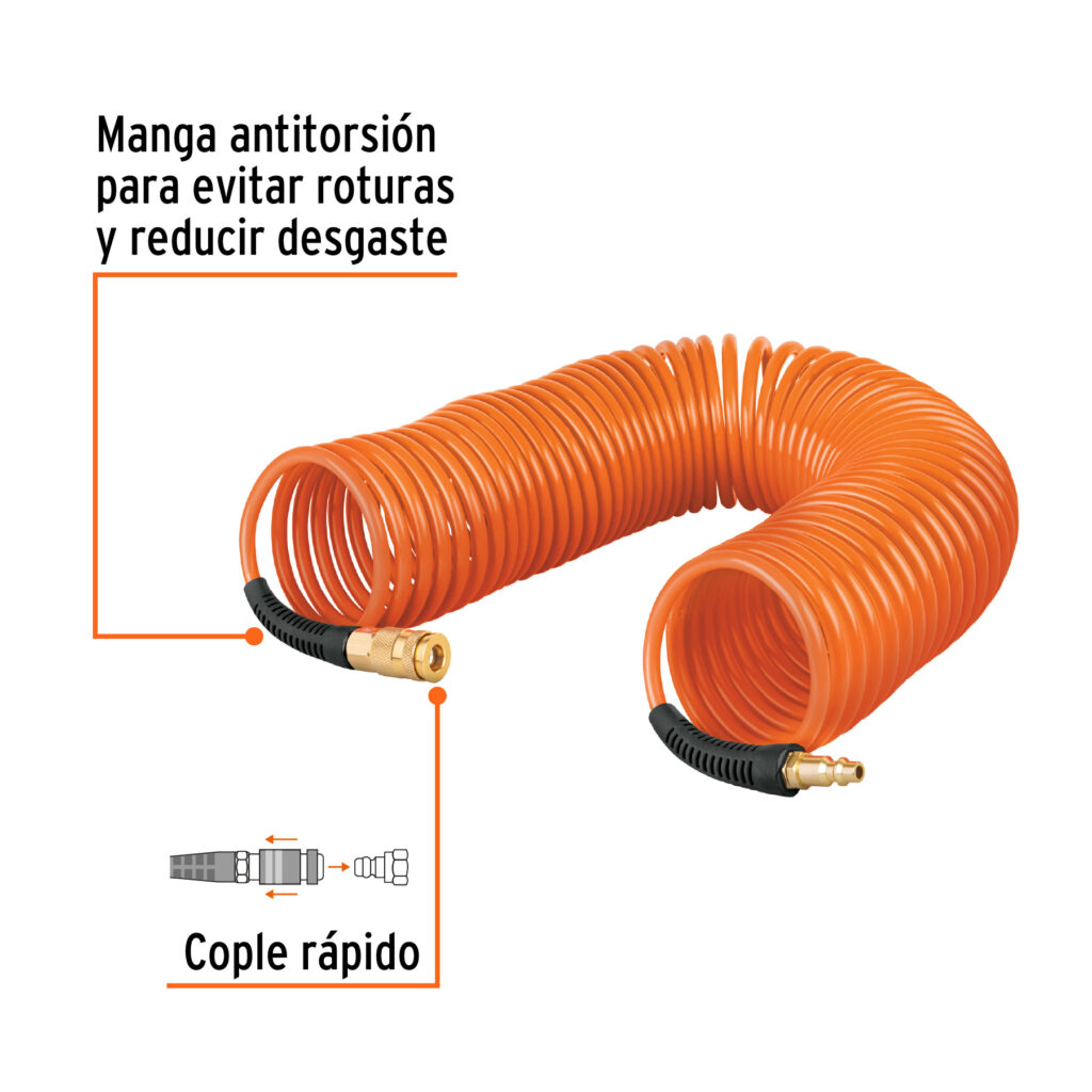 Manguera Tipo Resorte Para Compresor