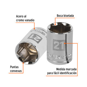 Dado 6 Puntas Cuadro 1/2 De 21Mm Truper 13271: imagen 5