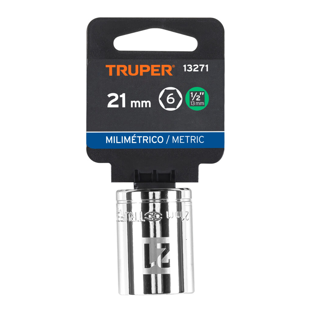 Dado 6 Puntas Cuadro 1/2 De 21Mm Truper 13271