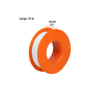 Cinta De Teflon Sella Roscas 1/2" X 13M Truper 12512: imagen 4